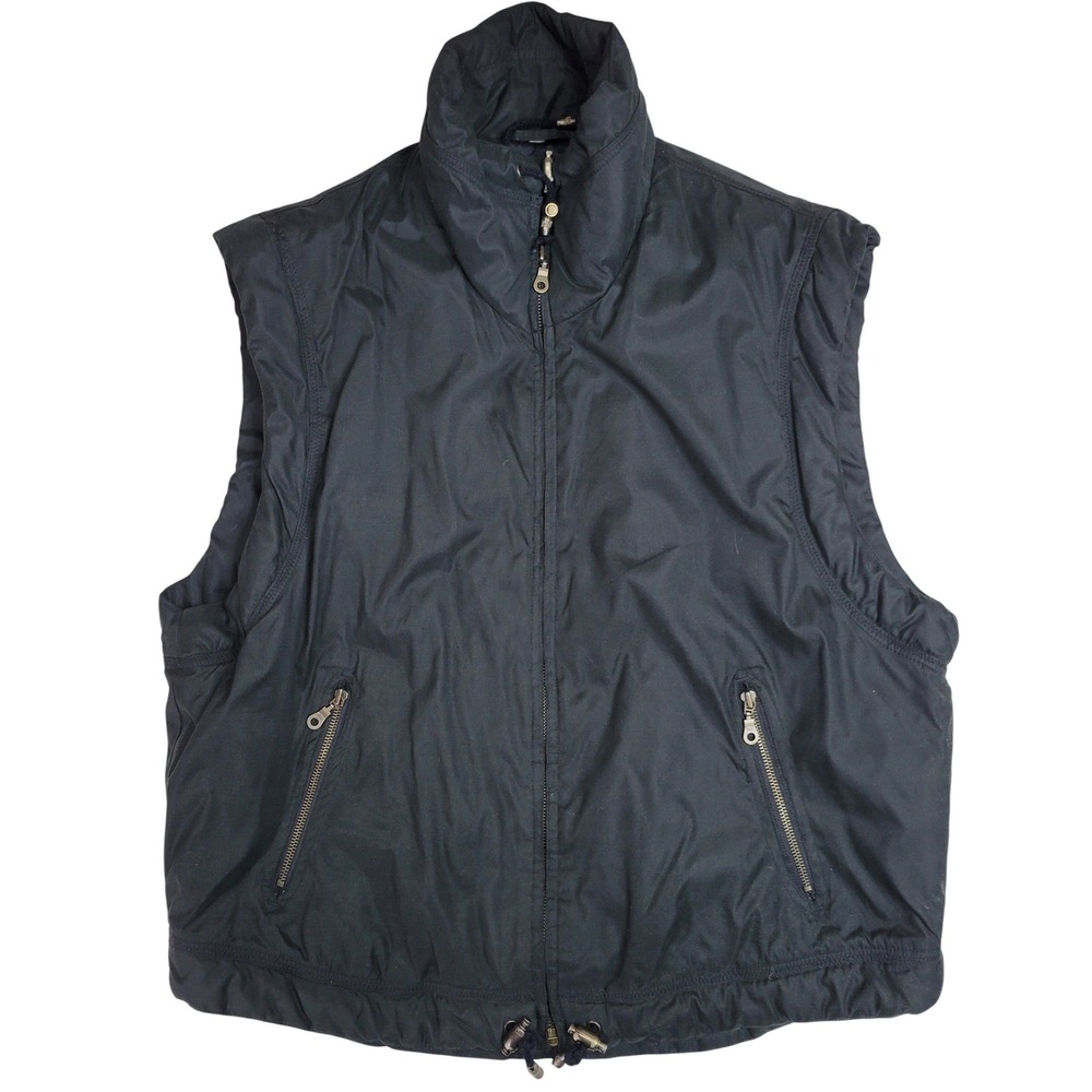 Tsunami Mens Padded Vest Black‎ Mock Neck Full Zip Size Medium Korea